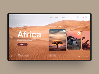 Africa africa helvetica interface obys photography search travel ui ux