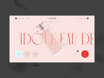 Lancôme Product Card animation e commerce fashion grid minimalism motion online store pink preloader product card slider smooth typography ui ux webdesign