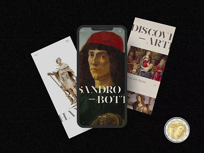 Sandro Botticelli Interaction art minimalism mobile museum obys typography ui ux webdesign