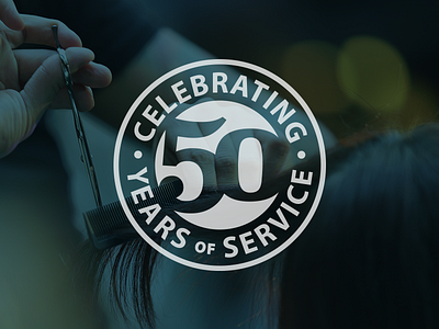 50 Years Badge 50th anniversary badge logo salon