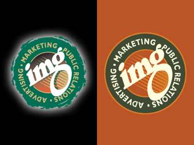 IMG logo refresh branding circle green identity logo orange round
