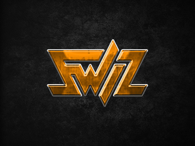 Fwiz black dark gaming geometric grunge logo metal orange steel typography