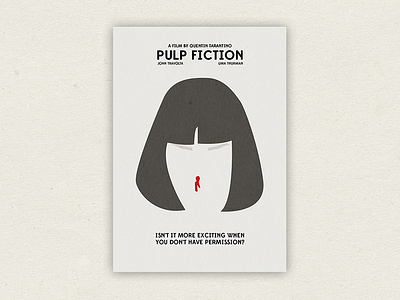 Pulp Fiction Poster Design Inspiration Project, Minimalist Graphic