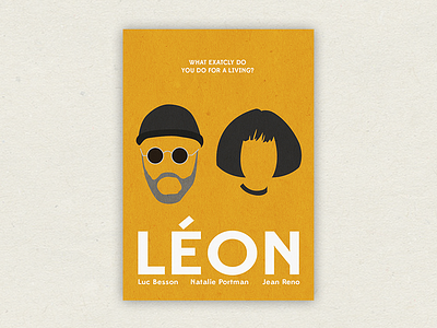 Leon movie poster adobe art graphic design illustrator leon movie poster natalie portman poster