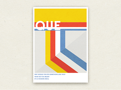 QUE art colors graphic design illustrator photoshop poster student project