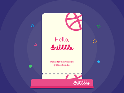 Hello dribbble first hello invite party thanks