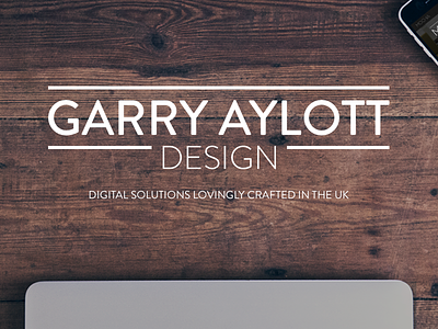 Garry Aylott Design header design header typography web design
