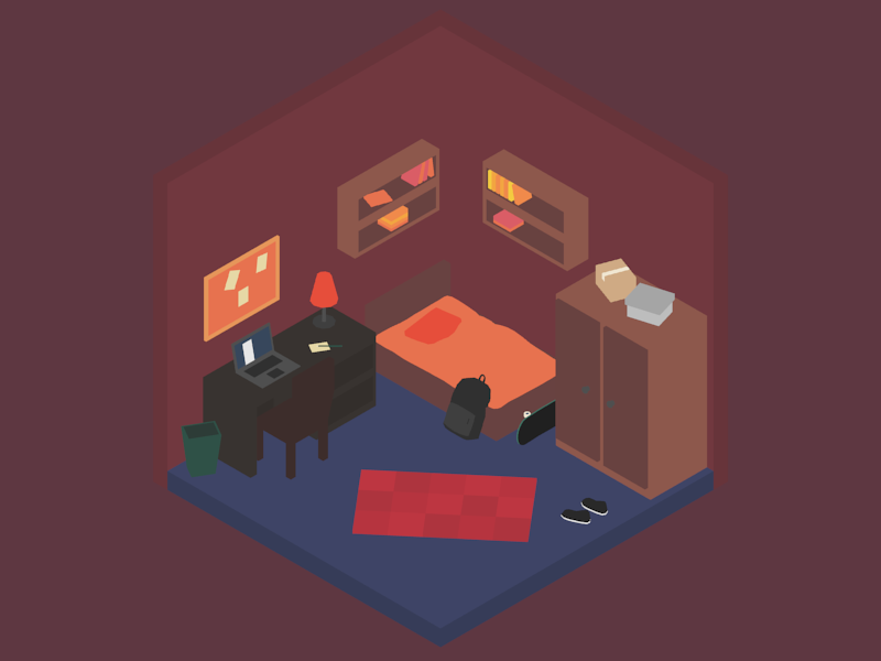 Isometric Room By Sorin Covor On Dribbble