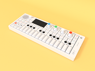 Teenage Engineering OP-1 3d illustration lowpoly synth