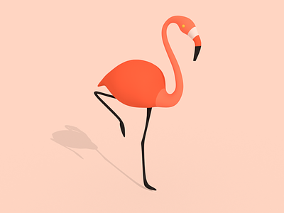 Flamingo bird flamingo illustration.3d