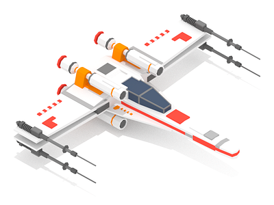 X-Wing Starfighter lego low poly lowpoly spaceship starwars