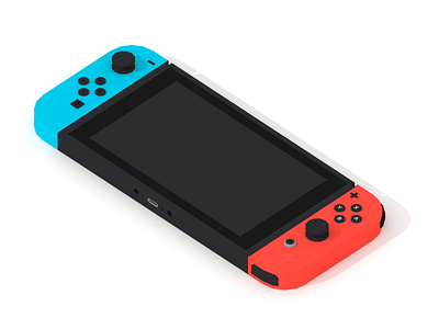 Nintendo Switch 3d console low poly lowpoly nintentdo switch