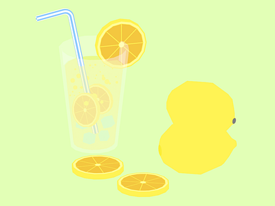 Lemonade 3d drink fruit green illustration lemon lemonade low poly lowpoly yellow
