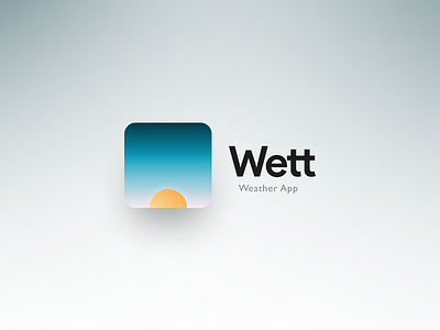 Logo for Wett - weather app concept for iPhone X app icon app logo brand branding cloudy forecast gradient icon ios ios app location logo night sunny temperature ui weather weather app weather forecast weather icon