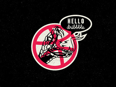 Striking Introduction debut graphic grit grunge hello icon snake