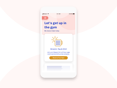 Exercise App exercise app gym app mobile app mobile ui pink app trendy trendy app workout app