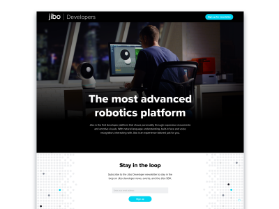 Jibo Developers Site dev developer jibo web web design website website design