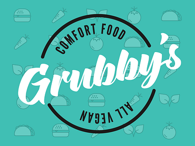 Grubby's Logo food logo vegan vegan food