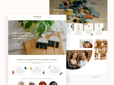 Moona - Final Landing Page ecommerce jewelry website website design