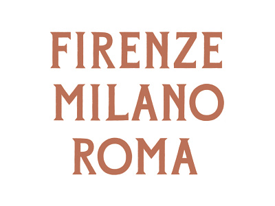 Sneak Peak - Mattina Sera font florence font font design italian italy letterforms milan rome