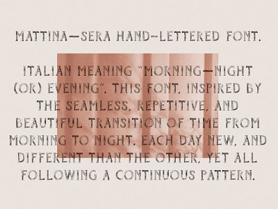 Mattina—Sera Hand Lettered Font