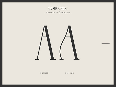 Concorde - Alternate A Characters