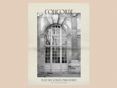 Concorde Regular - Poster Promo 35mm design film film photography font font design grain handlettering lettering marais paris parisian typography place des vosges poster design typography vector