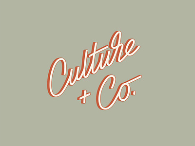 Culture + Co. Alternate Logotype branding charcuterie cheese cheese brand design drop shadow handlettering illustration lettering logo nashville restaurant typography wine wine branding