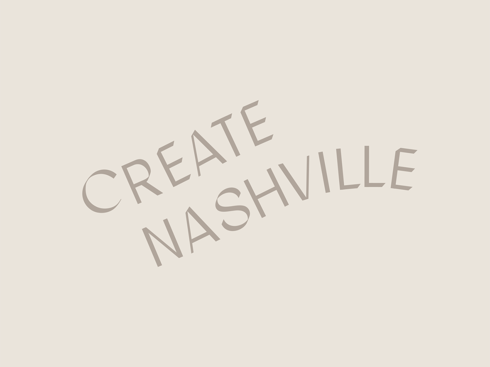 Create Nashville Logo Exploration animated gif animation art events art installation branding concept design create nashville flair handlettering lettering logo logo exploration logotype modern sans serif logo typography
