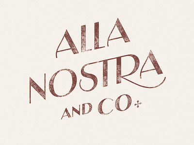 Alla Nostra + Co. Stamp Logotype