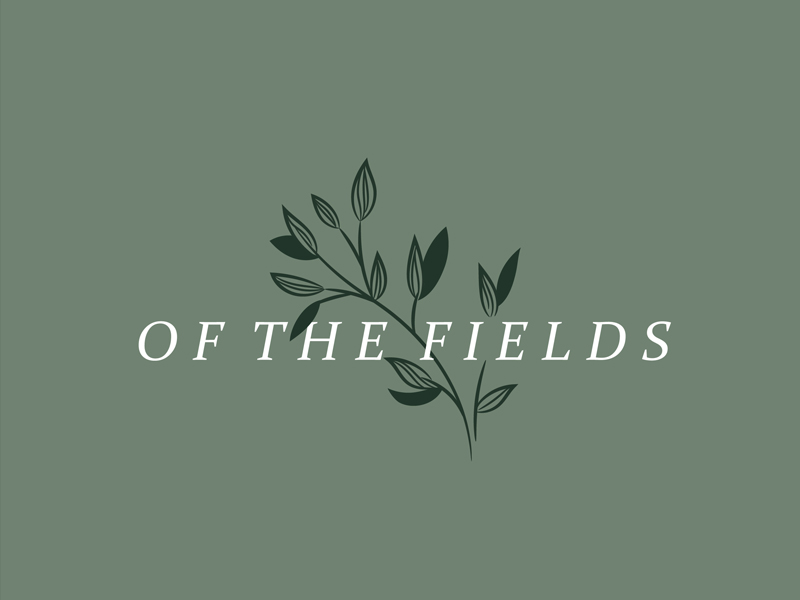 Of the Fields Floral Logo Design - Alternate by Laura Bennett on Dribbble