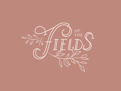 Of the Fields Floral Logo Design - Alternate 2 brand branding fields florist flower greenery illustration logo logo design logotype typography