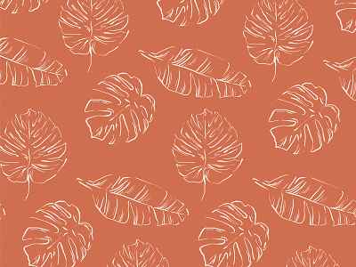 Tropical Palm Leaf Pattern design greenery handdrawn illustration leaves monstera leaf pattern summer tropic tropical