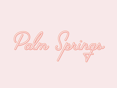 Palm Springs Type Design california desert design designervaca lettering logo mid century outline palm springs pink retro typeface typography vector