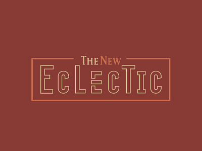 The New Eclectic - Outline Logo brand branding design eclectic event design florist identity lettering logo logotype nashville designer outline typography vector