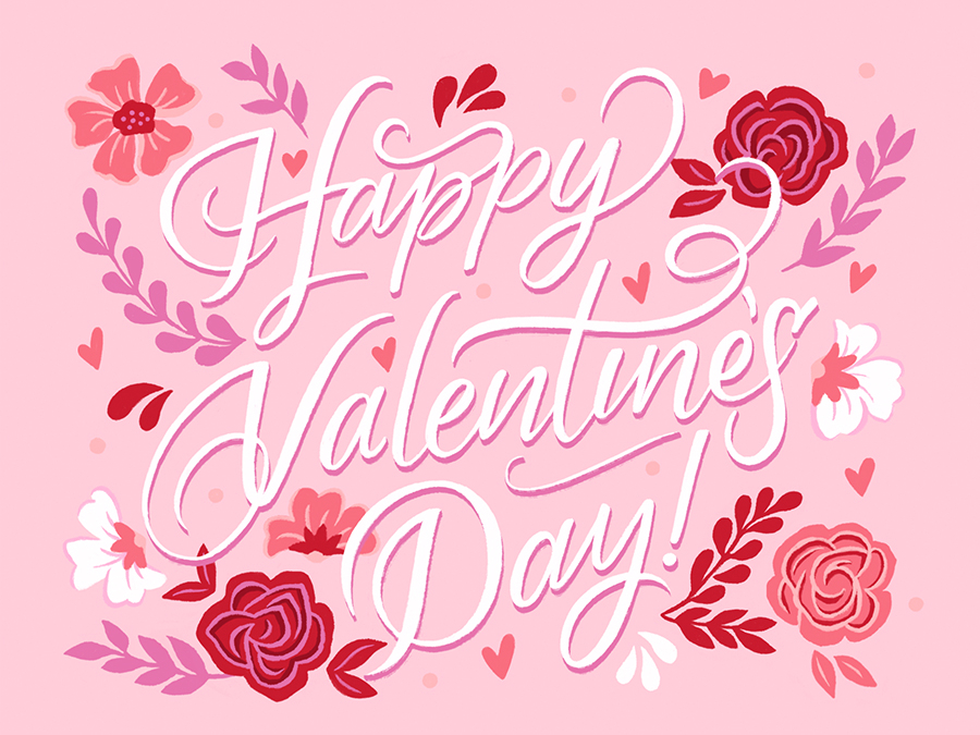 Happy Valentine's Day Card by Laura Bennett on Dribbble