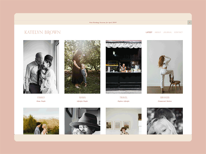 Katelyn Brown Photography Web Design