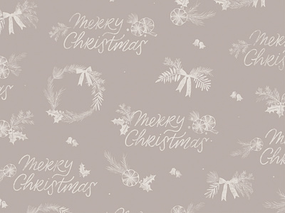 Merry Christmas Wrapping Sheet Pattern