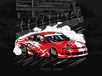 Silvia S15 artprint 4 t-shirt car poster vector