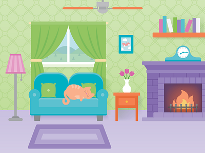 Living Room Infographic Illustration