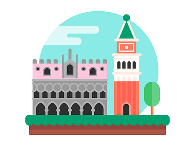 Epcot Italy building disney disney world epcot europe graphic house icon illustration italy travel vacation