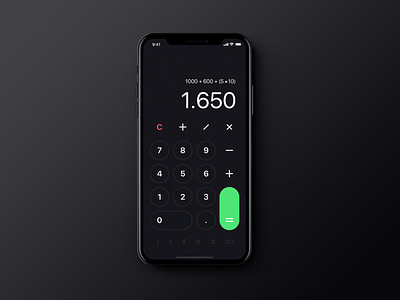 004 Daily Ui - Calculator Dark