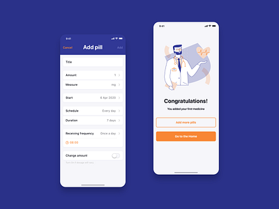 Healthcare App - Adding pills & other medicine app design health healthcare illustration ios medical app medicine mobile pharmacy pills ui uiux