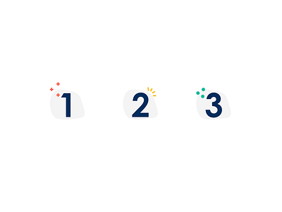 Illustrated number series illustration money app numbers