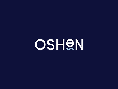 Oshen logo activewear logo ocean oshen santa monica typography wave