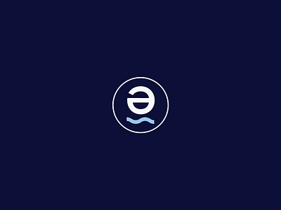 Oshen E logo activewear lettering logo ocean oshen wave