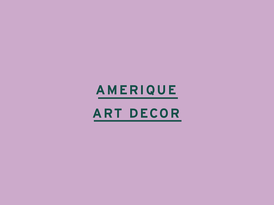 Art & Decor Logo art branding branding design decor elegant interior interior design logo simple underline