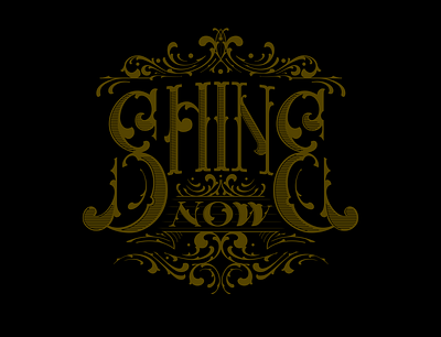 Shine Now design drawing flat handdrawn illustration lettering logo typography vector vintage