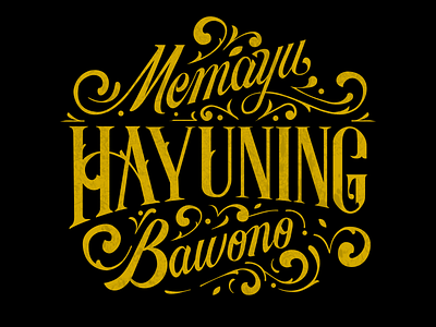 Memayu Hayuning Bawono branding design drawing flat handdrawn illustration lettering logo type typography vector vintage