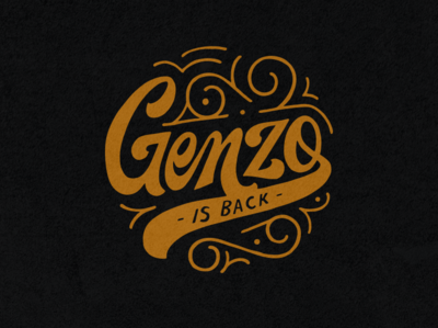 Genzo 1 branding design drawing flat handdrawn illustration lettering logo type typography vector vintage